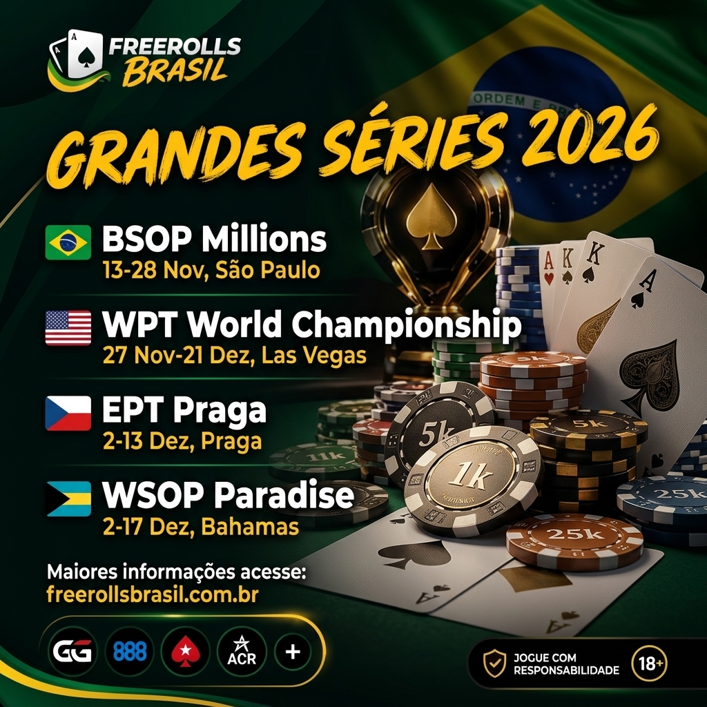 Imagem 1: Calendário de Grandes Séries de Poker 2026: Os Maiores Torneios do Fim do Ano