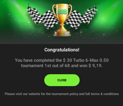 cabralfilho fatura o  Turbo 6-Max e leva o título no 888poker